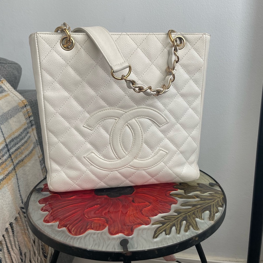 Chanel PST white caviar